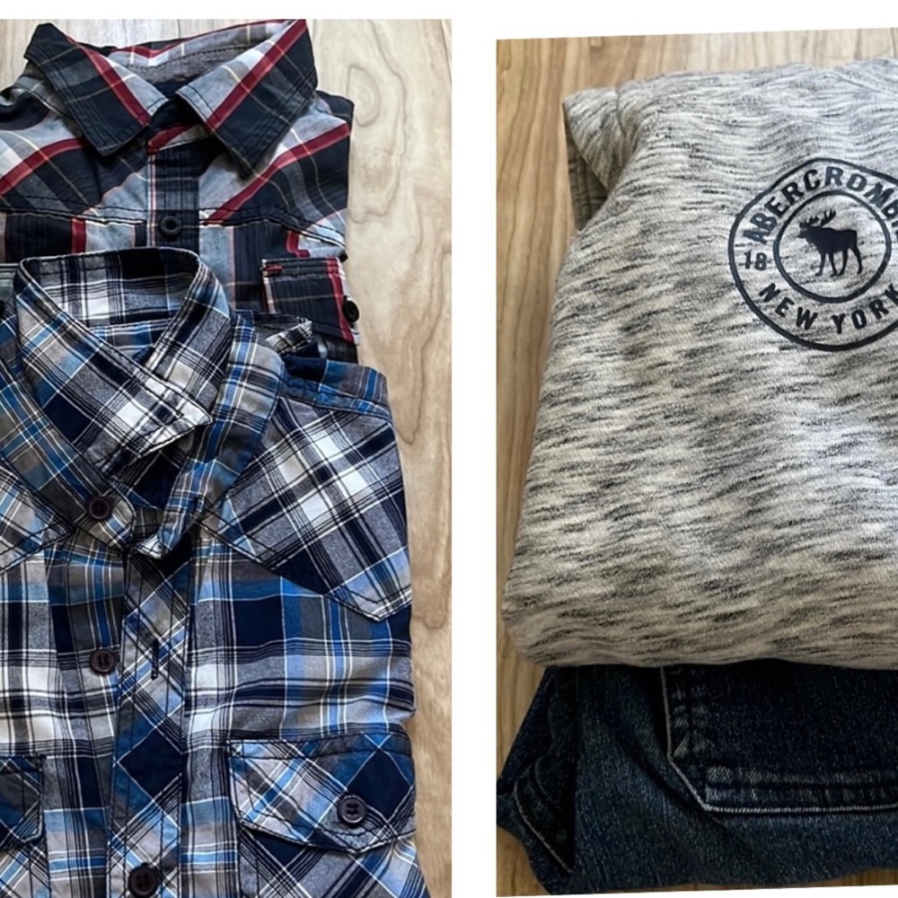 (Bundle 4pcs)Abercrombie gray,and oshkosh pants,good condition and no rip